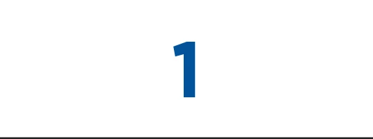 Infographic of a number one with white background