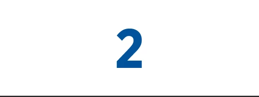 Infographic of a number two with white background