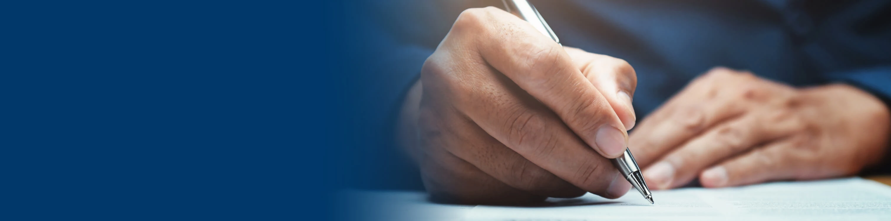 A man working on writing an insights article